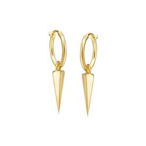 Missoma Gold Mini Spike Charm Hoop Earrings